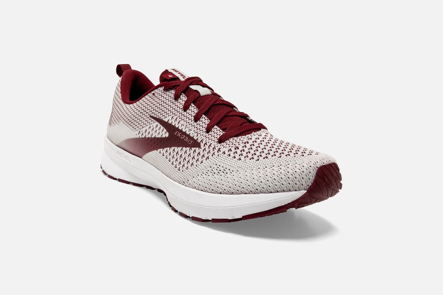 Brooks Revel 4 Road Running Shoes Womens - White/Burgundy - CPDXB-1385